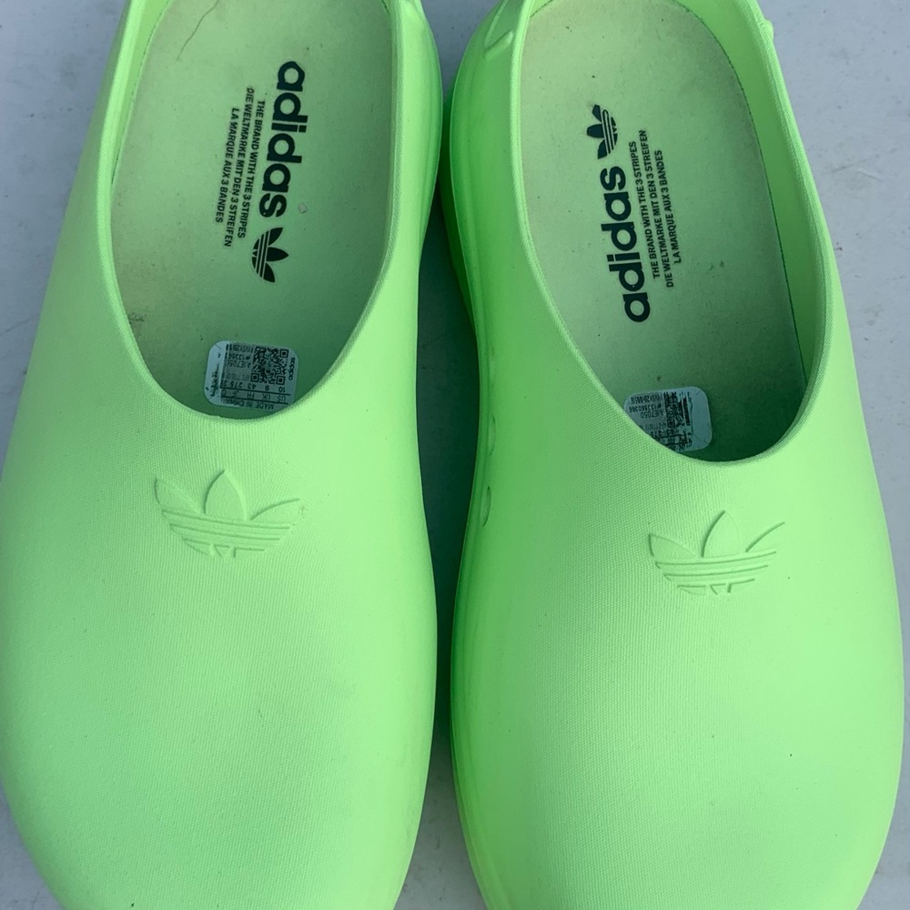 Adidas Bright Green Slip-On Footwear